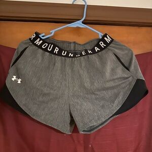 Women’s Grey/Black Under Armour Athletic Shorts size small